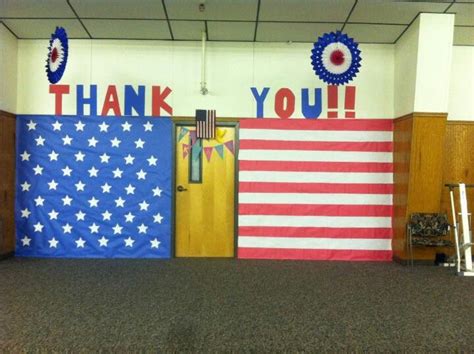 Raise money for a local military group that supports the families of fallen soldiers. The stage decorated for our Veterans Day assembly | Veterans day activities, Veterans day ...