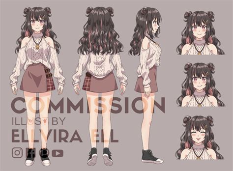 Create an anime-style character reference sheet for your needs for £50