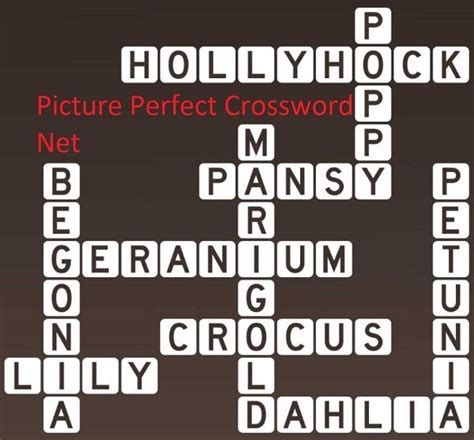Blooming Flowers Picture Perfect Crossword