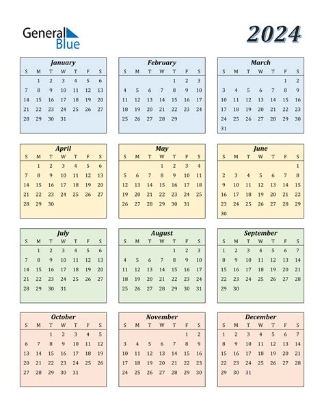 Monthly Calendar Template For 2024 Year Simple Calendar Design