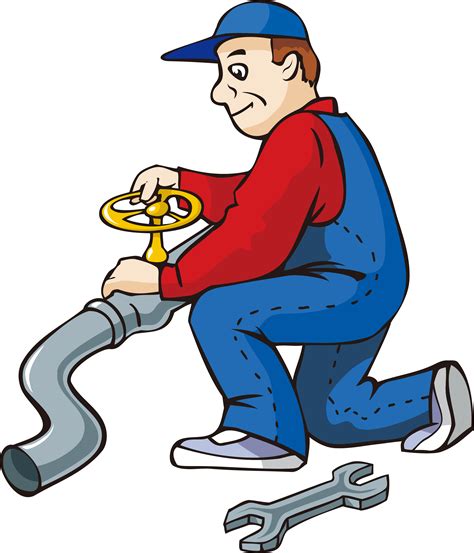 Cartoon Water Pipe Repairman Transprent Png Free Cartoon Images Of Plumber Clipart Full Size