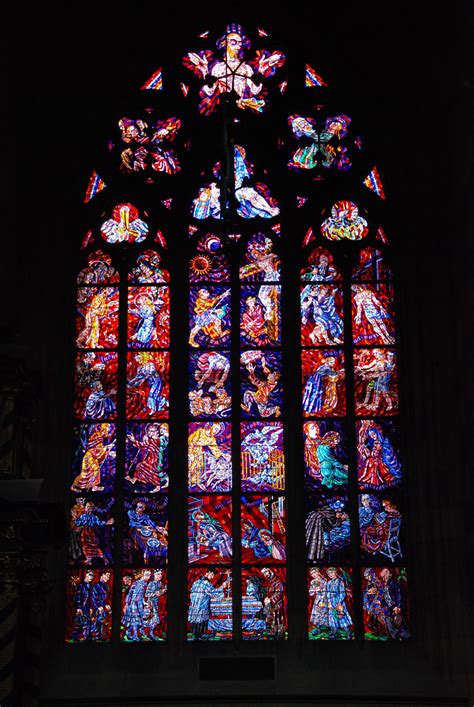 Huge Stained Glass Window In St Vitus Cathedral Cc0 Photo