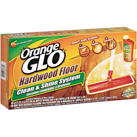Orange Glo Hardwood Floor Clean And Shine System Starter Kit 3 Pc