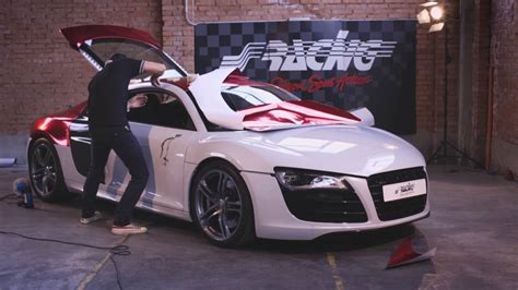 Audi R8 V10 Red Chrome Wrap Simoni Racing Youtube