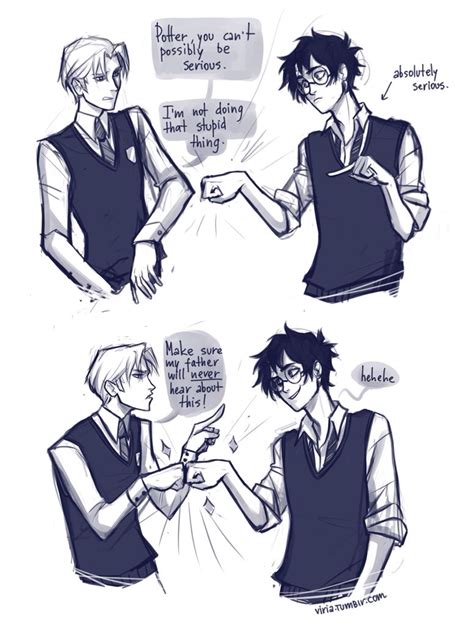In Which Harry And Draco Become Bros By Viria13 On Deviantart Draco Harry Potter Harry Potter