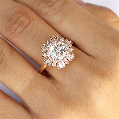 Hexagon Gatsby 2 Carat — Heidi Gibson Wedding Rings Unique Vintage Engagement Rings Unique