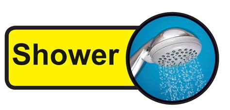 Shower Dementia Sign 210 X 480mm 12mm Rigid Plastic Safety Sign