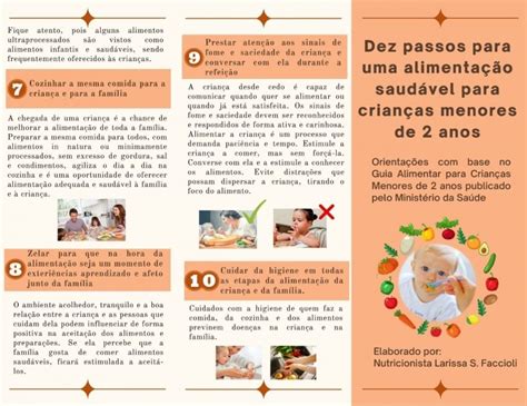 Folder Alimentação Saudável Infantil