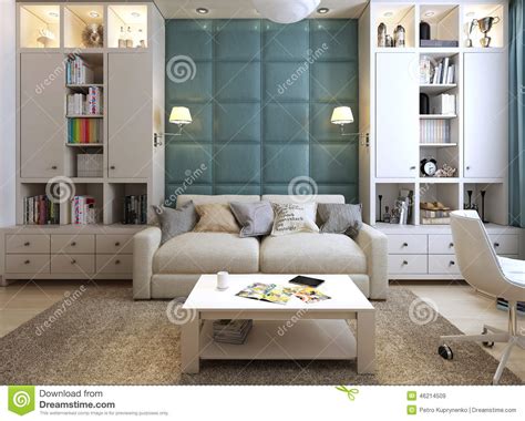 Living Room In A Modern Style Stock Image Image Of