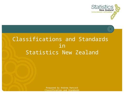 Ppt Prepared By Andrew Hancock Classification And Standards