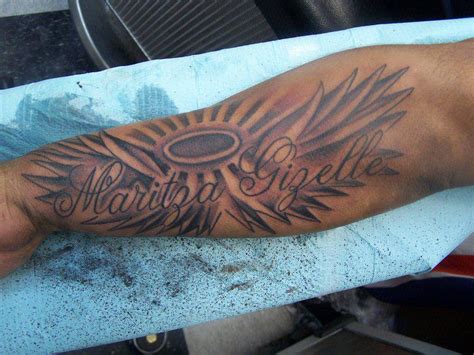 Name And Shades Arm Tattoo Design For Men Tattoomagz › Tattoo