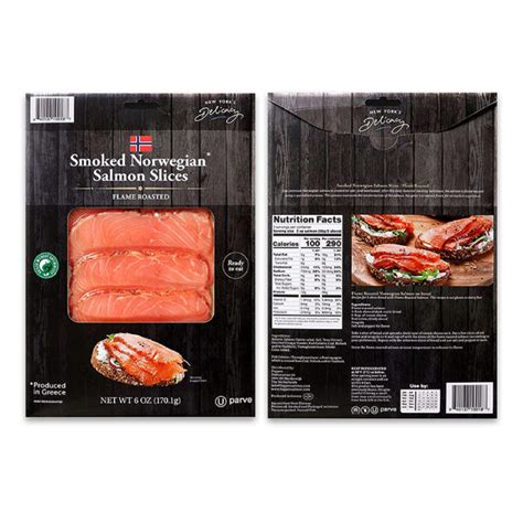 Norwegian Smoked Salmon Pre Sliced Flame Roasted 6 Oz Pack