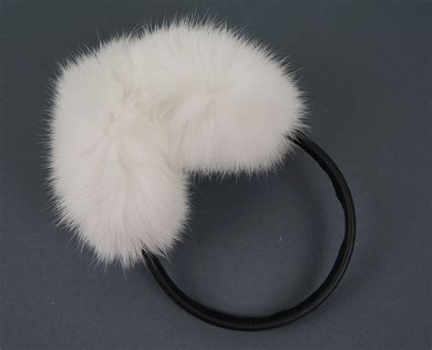 Real Fur Earmuffs Rabbit Fur White Fluffy Ear Muffs Ear Etsy