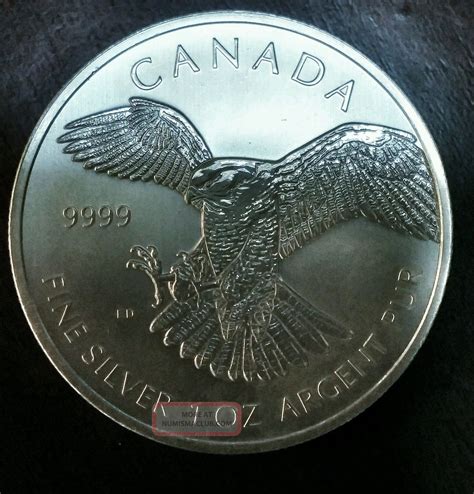2014 1 Oz Silver Canadian Birds Of Prey Series Peregrine Falcon