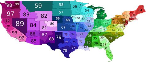 Us States Map With Zip Codes United States Map