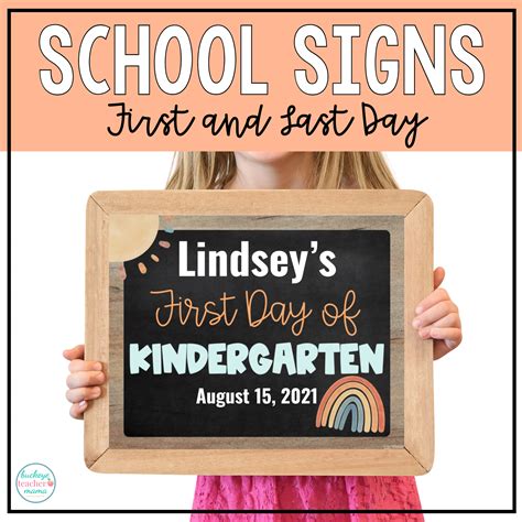 Editable And Printable Back To School Signs For Kids Buckeye Teacher Mama