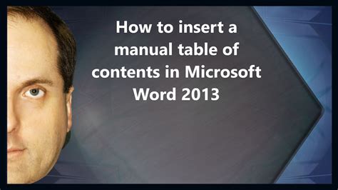 However, you might need to include an apa table of contents when you have been instructed to add one. How to insert a manual table of contents in MIcrosoft Word ...