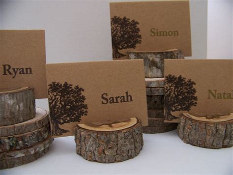 Rustic Wood Place Card Holders Set Of 50