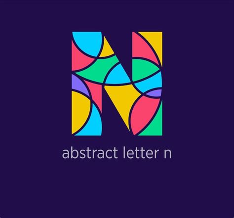 Premium Vector Modern Abstract Letter N Logo Icon Unique Mosaic