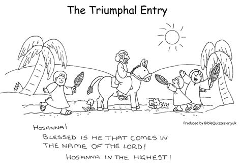 Bible coloring page pdf click here crayons or colored markers. Sunday School Coloring Page The Triumphal Entry Into ...