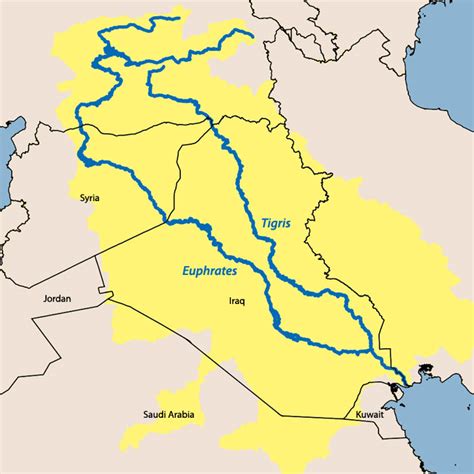 World Map Tigris River