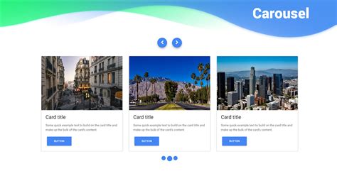 Nine unique card components are available in the responsive bootstrap cards design by a codepen user. Bootstrap Carousel - examples, tutorial & advanced usage ...