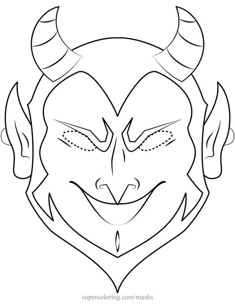 Calaméo Devil Mask Outline Paper Craft