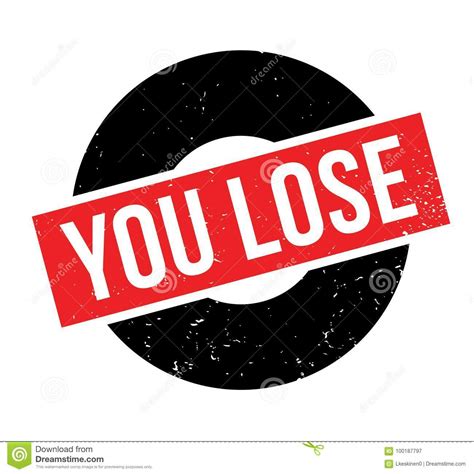 You Lose Rubber Stamp Stock Vector Illustration Of Loser 100187797