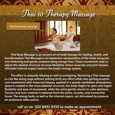 Thai Full Body Massage Thai 10 Therapy Massage North Finchley And Hampstead