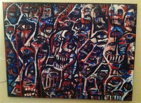 Abstract Zombie Art By Jack Larson On 16 X 20 Canvas Painted In