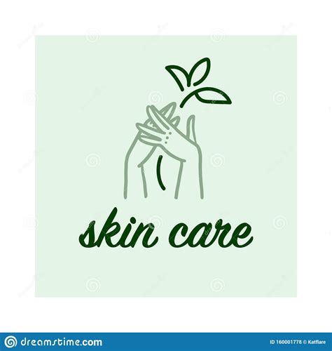 Vector Hand Skin Care Logo Design Concept With Human Lady Hands