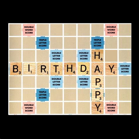 Happy Birthday Scrabble Card