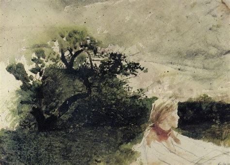 Andrew Wyeth In The Orchard 1972 Watercolour And Pencil On Paper