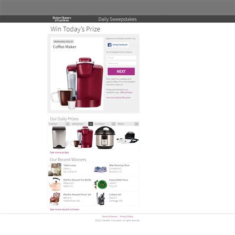 Better Recipes Daily Sweepstakes Calendar - Rois Nanete