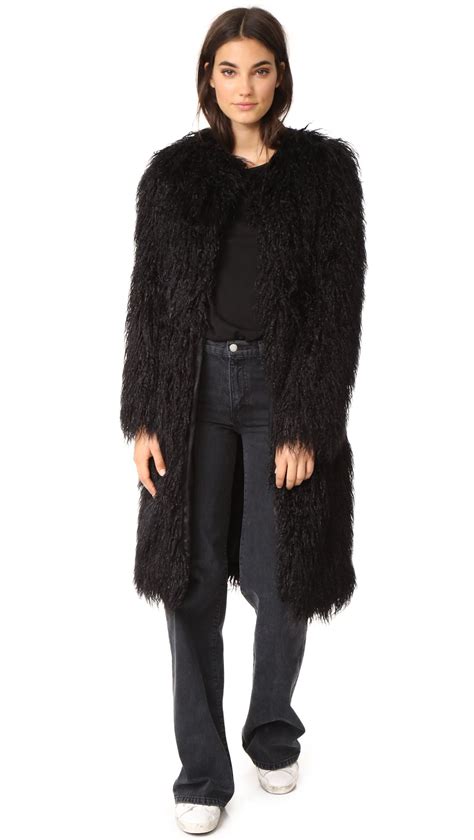 we are strongly falling in love with multicolored faux fur coats don t fear of grey fall days