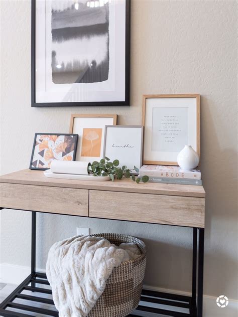Photo Gallery Inspired Console Table Styling Console Table Styling