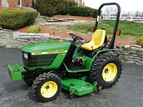 John deere 4100 compact utility tractor service repair technical. John Deere 4100 Compact Tractor & 54 In Belly Mower ...