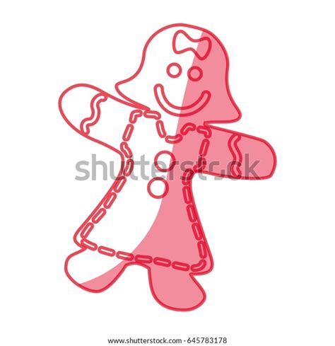Gingerbread Girl Cookie Stock Vector Royalty Free 645783178 Shutterstock