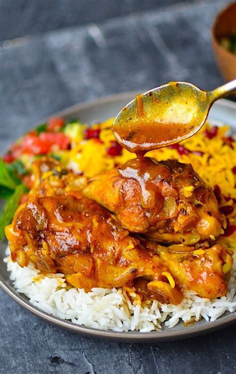 Does the sight of saffron awaken your appetite? Persian Saffron Chicken {Zereshk Polo Ba Morgh} | Indian ...