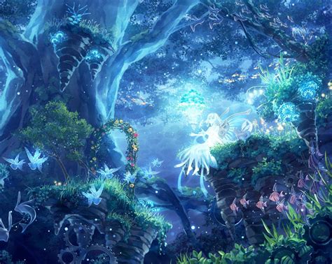 Mythical Fairy Enchanted Forest Wallpaper Rewel Png