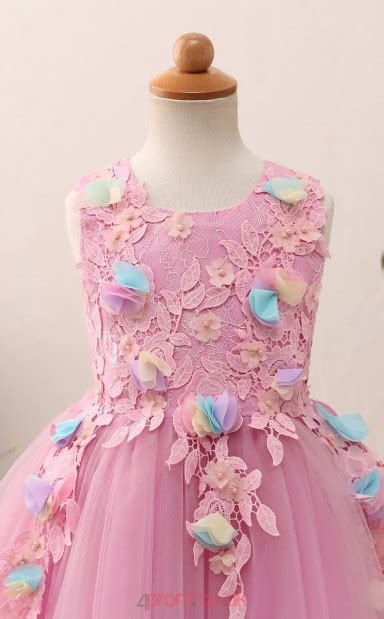 Lilac Princess Jewel Tea Length Kids Prom Dressesht19 In Lilac Tea