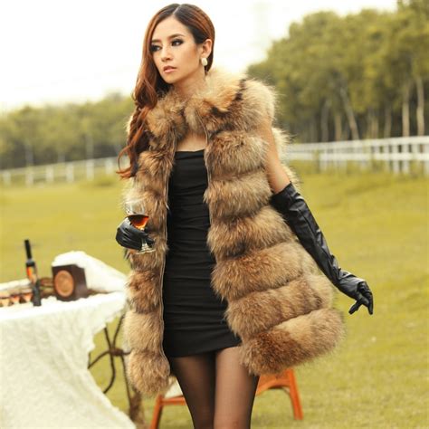 Hot New Raccoon Fur Vestquality Ladies Fur Waistcoatwomens Raccoon