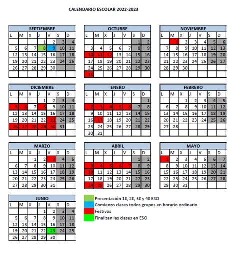 Calendario Escolar Para El Curso 2022 2023 En La Provincia De M Laga