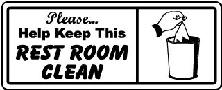 Free Printable Keep Restroom Clean Signs