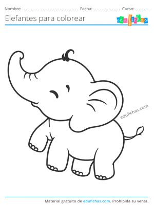 Dibujos De Elefantes Para Colorear Descargar PDF Gratis