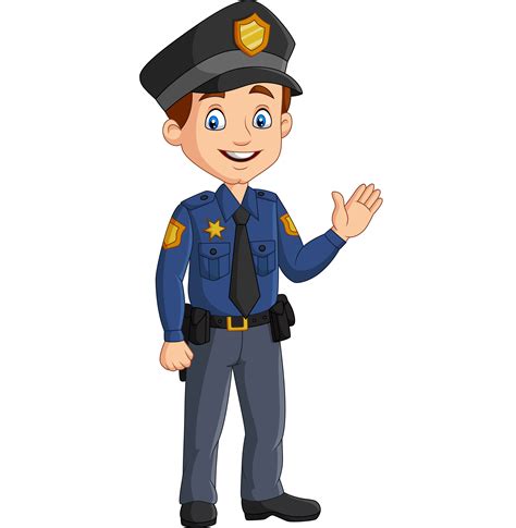 Security Guard Policeman Preschool Colors Cartoon
