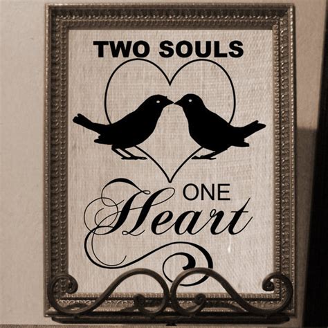 Two Souls One Heart Text Birds Heart Word Digital Image Etsy