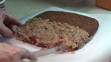 Use your hands to spread the dough out across the full length of the pan, pressing it up against the sides. COPPER CHEF 9in square pan and GERMAN CHOCOLATE cake ...