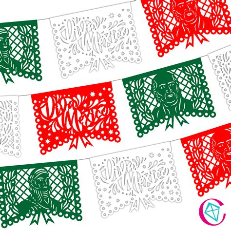 Guirnalda De Papel Picado Viva Mexicofiestas Patrias PlÁstico Kit De