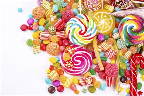 Colorful Sweets Lollipops Candies Top View Close Stock Photo By
